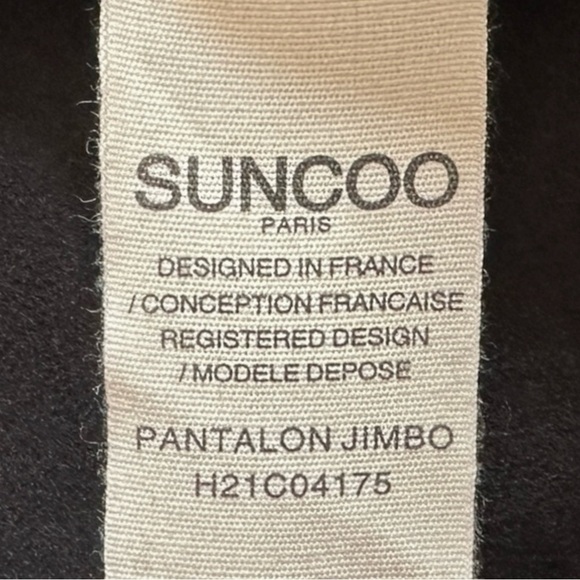 Suncoo Paris Pantalon Jimbo T4 XL Faux Leather Wide Leg Cropped Pants NWT Green - Picture 8 of 10